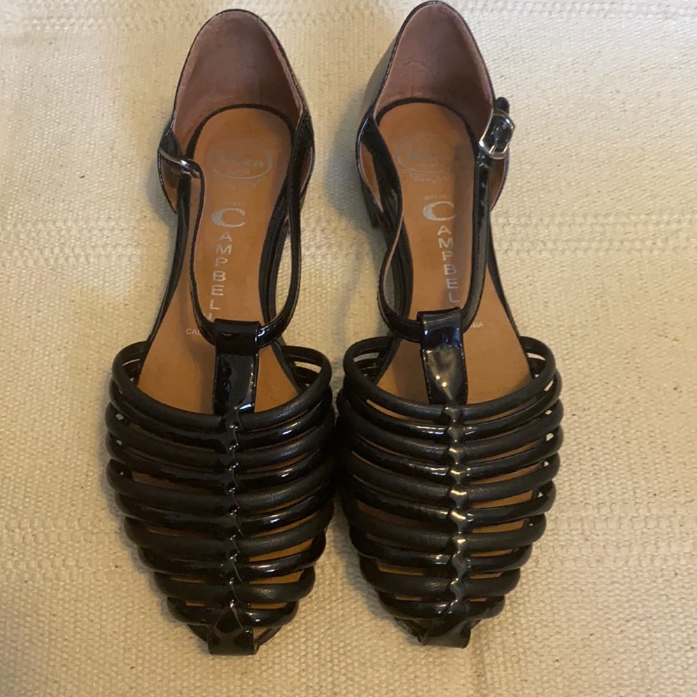 Jeffrey Campbell Ibiza black sandals with strap (size 8)